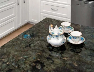 60"x30" Labradorite Stone Center Sofa Dining Table Crystal Gemstone Kitchen Slab - Image 1 of 4