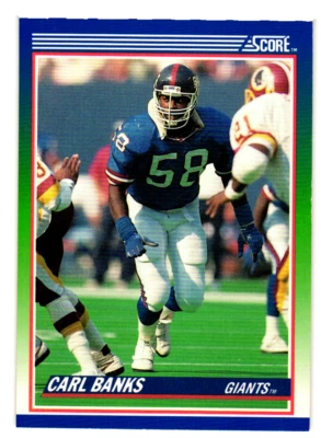 1990 Score  Carl Banks Football Card #91  New York Giants       - Image 1 of 2