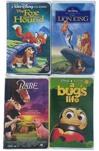 Childrens Movies VHS Lot of 4 Babe A Bugs Life Lion King Fox & The Hound G Rated - Picture 1 of 9