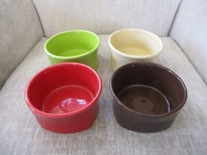 Set of 4 Homer Laughlin Co HLC Fiesta Ware Square Bottom Cereal Bowls - Picture 1 of 16