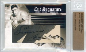 2010 SPORTKINGS RINGSIDE BOXING ROUND 1 CUT SIG 1/1 PRIMO CARNERA - BGS SLABBED!