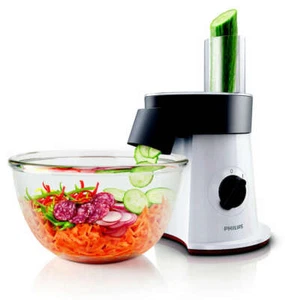 FABRICANTE DE ENSALADAS PHILIPS HR1388/80, 6 DISCOS, 200W, XL DISCO JULIANA PARA PAPAS FRITAS - Imagen 1 de 12
