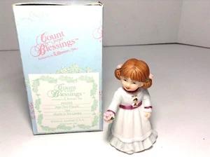 VTG-1998-NOS=A ROMAN INC.FIGURINE-YOUNG GIRL AGE 2-TITLED-"COUNT YOUR BLESSINGS" - Picture 1 of 6