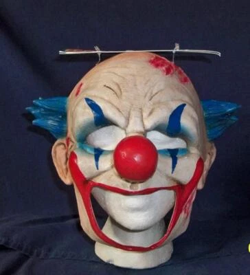 VESTIDO DE DISFRAZ MÁSCARA PAYASO MALVADO LÁTEX COMPLETO SIN MANDÍBULA CHINSY ADULTO TB27501 Foto 1 de 4