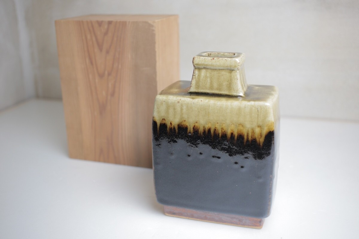 陶瓷黑色日本古董花瓶| eBay