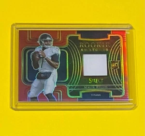 2022 Panini Select Malik Willis ROOKIE SWATCHES RED PRIZM SP Titans #RSW-2 RC 🔥 - Picture 1 of 5