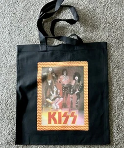 Bolso de Mano Original Vintage Transferencia KISS The Band Cromo Impreso en Un - Imagen 1 de 2