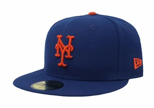 New Era 59Fifty Men Boys Cap New York Mets Royal Blue On Field Fitted Game Hat - Picture 1 of 5