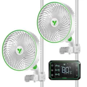 VIVOSUN AeroWave E6 Clip-on Fan 6 inch,Auto Oscillation,White,W/ GrowHub E42A - Picture 1 of 8
