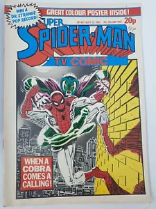 Spider-Man TV Comic Weekly #497 - VG/FN Sept 1982 Rare Marvel UK + Free Poster - Imagen 1 de 5