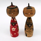 Paire intérieure vintage de poupées créatives japonaises KOKESHI 10 cm peinte à la main KOC538