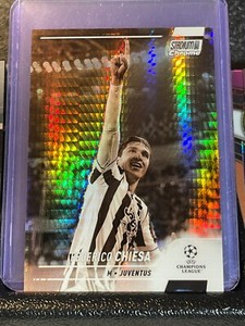 #/75 2021-2022 Stadium Club Chrome UEFA Federico Chiesa Sepia Refractor juventus