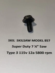 "Herramienta de sierra circular SKILSAW 857 hoja perno parte 7 1/4""" - Imagen 1 de 7