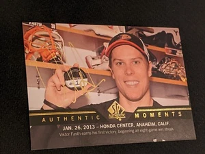 2013-14 UPPER DECK UD SP AUTHENTIC VIKTOR FASTH #151 AUTHENTIC MOMENTS AUTO - Picture 1 of 2