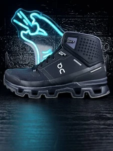 On Cloudrock 2 Scarpe Stivali Uomo Escursionismo Trail Running Impermeabili Nero - 12 - Foto 1 di 5