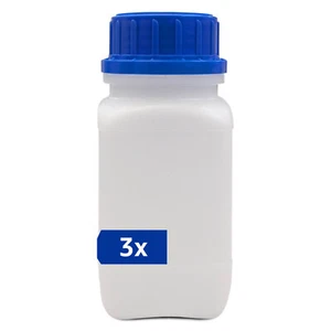 3 Stück 250 ml Weithalsflasche Schraubverschluss Gefahrgutzulassg Laborqualität - Bild 1 von 5