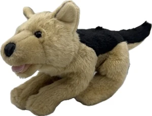 Vtg Toys R Us Animal Alley German Shepherd Dog Plush Stuffed Realistic Core - Picture 1 of 8