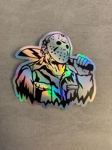 Jason Vorhees Halloween Friday Decal Sticker 3” Waterproof Holographic Vinyl - Picture 1 of 8