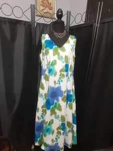 Vestido Coldwater Creek Sin Mangas Multicolor Acampanado Para Mujer Talla 14 Boho Cottage  - Imagen 1 de 7