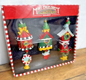 Vintage Mary Engelbreit Christmas Tree Ornaments Birdhouses Bird Theme Gift New - Picture 1 of 11