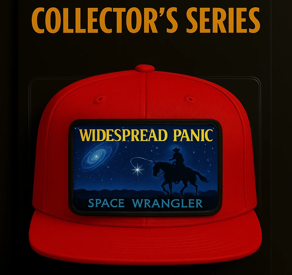 Chapéu Wrangler Widespread Panic Space, Patch de Metal Removível, Snapback - Imagem 1 de 1