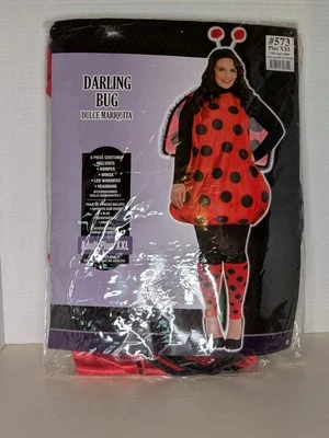 Mujer Ladybug Disfraz Diadema Alas Guantes Rojo Negro XXL 18-20 Foto 1 de 4
