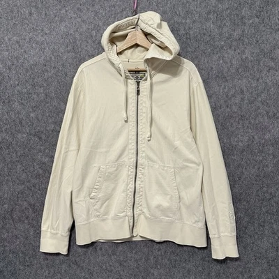 Sudadera con capucha vintage Caribbean Joe Let Go cremallera completa Y2K algodón blanco roto para hombre talla M  Foto 1 de 4