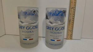 Set of 2  16 oz. Gray Goose Cocktail Glasses upcycled from 750ml bottles  NICE!! - Picture 1 of 10