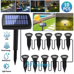 10IN1 LED Solar Spotlights Outdoor Pathway Lawn In-ground Night Light Waterproof - Picture 1 of 58