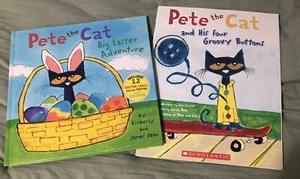 pete the cat books Easter Hard Cover And Groovy Buttons Soft Cover Books - Picture 1 of 11