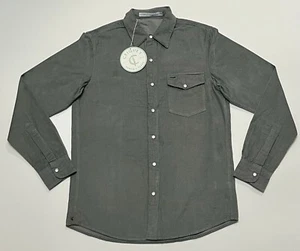 Criquet Pearl Snap Shirt Mens Size Small Grey Corduroy Long Sleeve Western - Picture 1 of 10