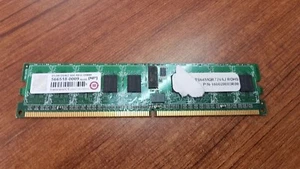 LOT OF 2 PCS.TRANSCEND TS64MQR72V4J 512 MB DIMM 400 MHz DDR2 SDRAM - Picture 1 of 1
