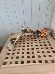 Rustic handmade three candle holder - Picture 1 of 4