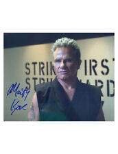 10x8" Cobra Kai Print Signed in Blue by Martin Kove 100% Authentic with COA