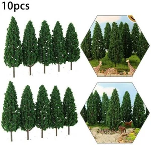 10er Model Pine Trees 15cm High For Scale Railway Scenery Layout Wargame Decor - Picture 1 of 11