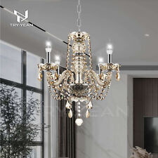 Crystal chandelier 4-arm candle water droplets chandelier hanging lamp lamp