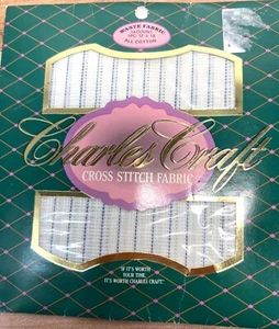 Charles Craft 14 Count Waste Cross Stitch Fabric 12" X 18" All Cotton - Picture 1 of 2
