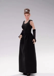 1/12 Female Black Evening Dress Sets Hepburn Head Sculpt for 6" PH Figure Body - Picture 1 of 6