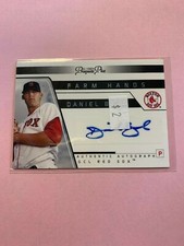 A1068 - 2006 TRISTAR Prospects Plus Farm Hands Autographs #3 Daniel Bard