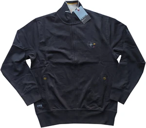 HERREN SWEATSHIRT SHIRT M L XL XXL 3XL Jacke Zip Taschen Baumwolle dunkelblau Be Board - Bild 1 von 1