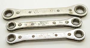 Proto Ratcheting Box Wrench Set 11/16 9/16 1193, 1193, 1194 MADE IN U.S.A - Picture 1 of 4