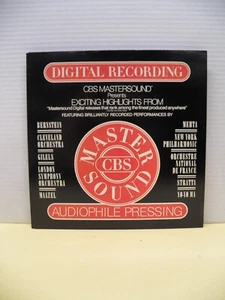 12" LP VG++/EX Various Artists CBS Mastersound Highlights 1981 CBS Promo AS 902 - Picture 1 of 10
