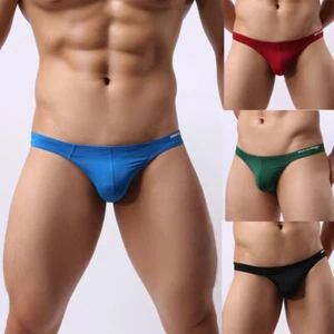 Slip uomo vita bassa rigonfiamento marsupio perizoma schiena a T perizoma nuoto bikini intimo - Foto 1 di 22
