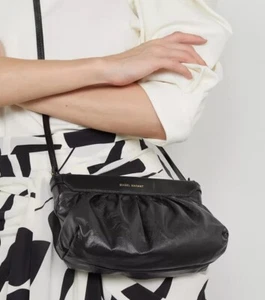 ISABEL MARANT Luzes Mini Gathered Soft Leather Shoulder Bag Black $650+ NEW - Picture 1 of 12