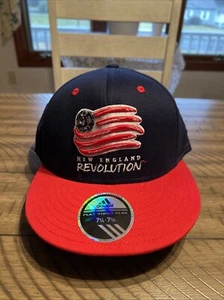 NWT MLS NEW ENGLAND REVOLUTION FITTED HAT adidas/ 7 1/4 - 7 5/8 - Picture 1 of 4