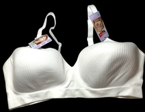 Sujetador Hanes Perfect Coverage 3XL inalámbrico sin costuras cómodo ajuste flexible absorbente elegante - Imagen 1 de 13