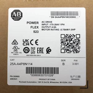 25A-A4P8N114 PowerFlex 523 0,75kW (1PS) AC-Antrieb Neu Originalware 25AA4P8N114  - Bild 1 von 7