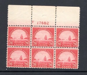 Scott 567 20 Cents Golden Gate MNH Plate Block Of 6, Very Fresh - Picture 1 of 2