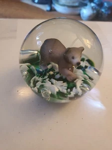 Gibson 1993 Bear 3 In Paperweight - Picture 1 of 5