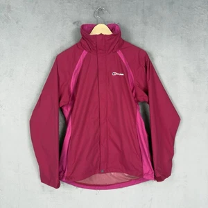 Berghaus AQ2 Jacket Womens Size 12 Pink AQ2 Waterproof Full Zip Hideaway Hood - Picture 1 of 13